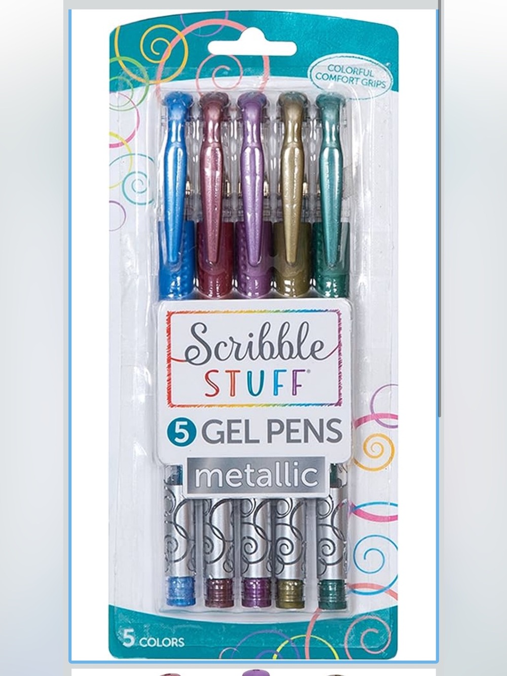โจ Scribble Stuff Metallic Gel Pens โ Set of 5 pens - Picture 2 of 3